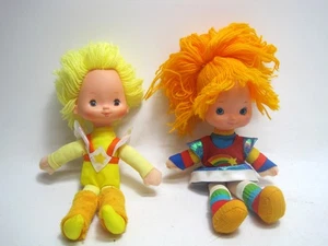 1983 Rainbow Brite & Canary Yellow 10" Dolls Plush Mattel Hallmark Yarn Hair - Picture 1 of 9