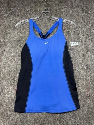 Nike Tankini Swimsuit Top Only Color Surge Powerback Blue Black M - Image 1 of 4