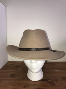 Bollman USA The Natural Tan Cream 100% wool USA Vintage Size Large Western - Picture 1 of 11