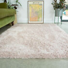 Small Large Blush Pink Shaggy Rugs Deep Living Room Rug Long Shaggy Runner Mats