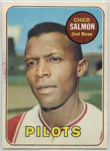 1969 O-PEE-CHEE BASEBALL #62 CHICO SALMON - SEATTTLE PILOTS EX RAW (SG-0060) - Imagen 1 de 4
