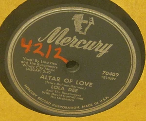 Altar Of Love LOLA DEE Flexible 78 Phonograph Record - Picture 1 of 1