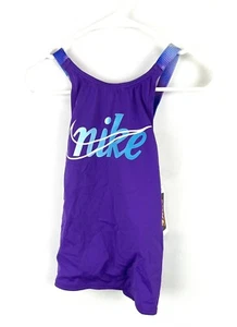 Nike Girls Cloud Tie-Dye Tankini Purple Small - Picture 1 of 3