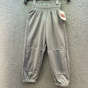 NWT Wilson Baseball Pants Gray Elastic Waist Size Small S Kids - Picture 1 of 18