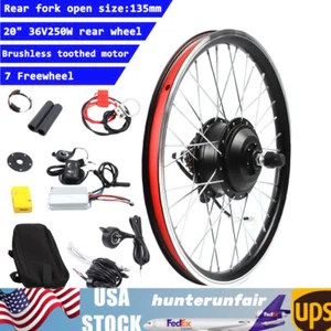 20 inch Rear Wheel Electric Bicycle Hub Motor Conversion Kit 36V 250W e-bike - Picture 1 of 11
