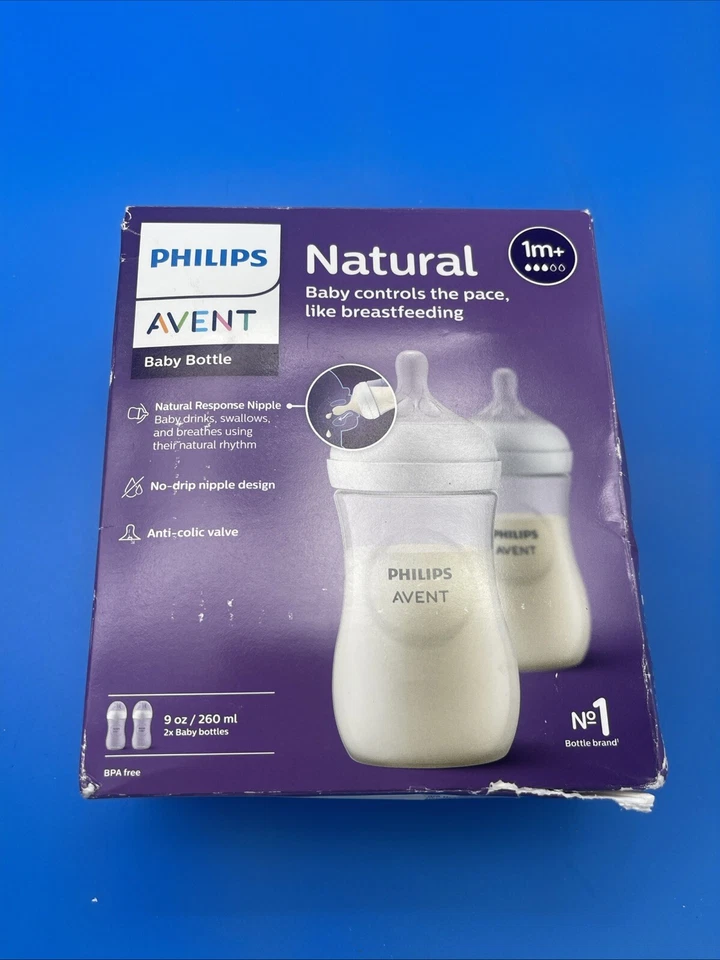 Philips AVENT 9oz Natural Baby Bottle - Clear 2 Bottles - Image 1 of 1