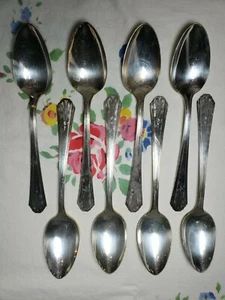 Wm Rogers Silverplate 1936 Ivanhoe Pattern 4 Serving Spoons  - Picture 1 of 4