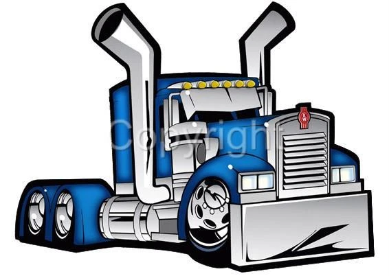 Cartoon Kenworth Big Rig Truck Hauler Tshirt 2018 cab automotive art - Image 1 of 1