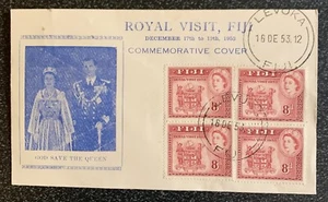 Fiji 1953 QEII ROYAL VISIT Souvenir First Day Cover - Picture 1 of 1