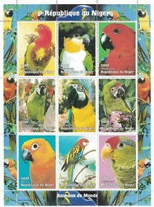 PAPAGEI TROPISCHER VOGEL 1998 POSTFRISCH BRIEFMARKENBOGEN - Bild 1 von 1