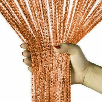 Panel cortina puerta cuerda lisa 2M borla divisor habitación flecos ventana colgante 2021 Foto 1 de 4