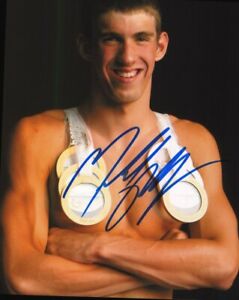 Michael Phelps Autographed 8 x 10 Photo COA Swimmer 23 Olympic Gold Medals