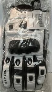 Richa Rock Leather Motorcycle Gloves Mens Armoured Black White XXXL - Picture 1 of 4