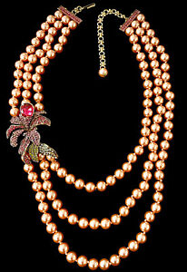 HEIDI DAUS WILD ORCHID CRYSTAL BEADED NECKLACE