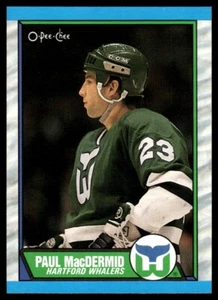 1989-90 O-Pee-Chee Paul MacDermid radiocontrol Hartford Whalers #183 - Imagen 1 de 2