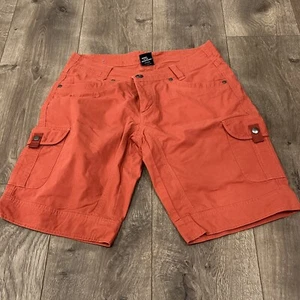 Kuhl Cargo Shorts Women's Size 6 rust orange Flat Front Multi Pocket Outdoor - Picture 1 of 5