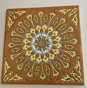 RODOS KERAMIK Yellow Orange Floral Wall Tile - Picture 1 of 3