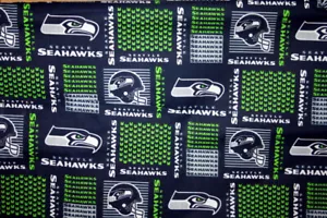 TELA 100 % ALGODÓN SEATTLE SEAHAWKS OF THE NFL 60 PULGADAS DE ANCHO - 1/2 YARDA 18X60 - Imagen 1 de 3