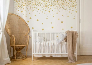 Star Confetti Pattern Nursery Wall Stencil, Nursery Decor Stencil - Picture 1 of 8