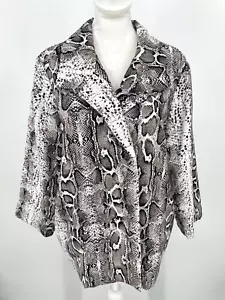 NEW Travelers Collection Chico's 2 womens fierce Snake Fiona Jacket open front - Picture 1 of 12