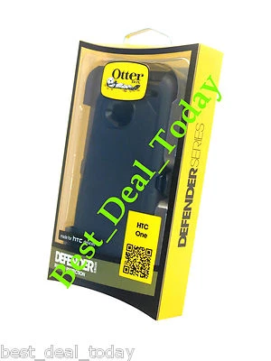 OEM OTTERBOX DEFENDER RUGGED CASE COVER FOR HTC ONE 1 M7 BLACK 77-26379 CDMA GSM - Image 1 of 3