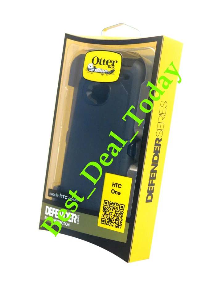 OEM OTTERBOX DEFENDER RUGGED CASE COVER FOR HTC ONE 1 M7 BLACK 77-26379 CDMA GSM - Image 1 of 3