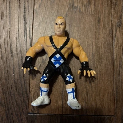 Vintage Hasbro WWF Ludvig Borga Action Figure Series 11 Green Card Broken Finger - Image 1 of 4