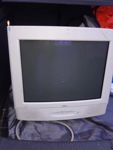 Fujitsu x177a CRT VGA Monitor  Retro PC Display Heavy Duty Rare Model Cheap - Picture 1 of 8