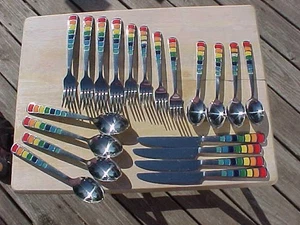 Fiesta Fiestaware Flatware Masquerade Rainbow 20 Pieces - Imagen 1 de 1
