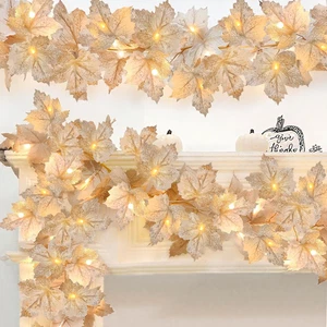 Confezione 3 Decorazioni Autunno - Ghirlanda Autunnale con Luci Decorazioni Autunnali per Casa, Totale 20 - Foto 1 di 6