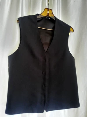 handmade Amish, Mennonite Quaker Craftsmanship men vest black L /XL C40  L25 - Image 1 of 4