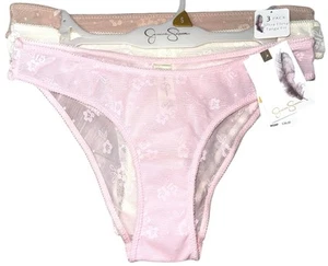 JESSICA SIMPSON 3-Pair Ultra Flirty Tanga Mesh Underwear Panties Nylon Size S - Picture 1 of 5