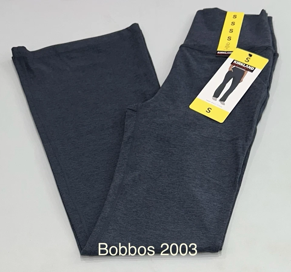 Pantalones acampanados cepillados Kirkland Signature para mujer, azules, talla S Foto 1 de 3