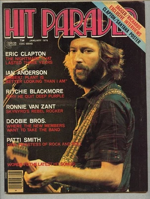 Hit Parader Magazine January 1976, Eric Clapton, Mick & Keith, Patti Smith - Image 1 of 2