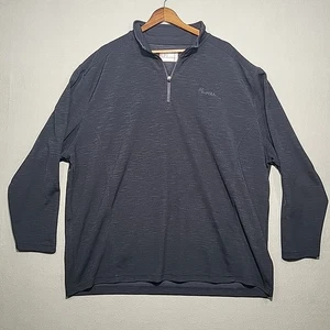 Chick-fil-A Sweatshirt Mens 4XL Navy Blue Quarter Zip Logo Long Sleeve Employee - Picture 1 of 10