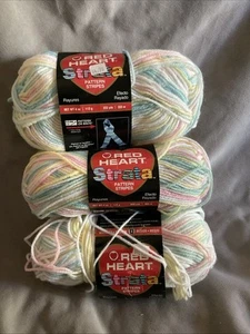 3 Sk Red Heart Strata Pattern Stripes Acrylic Yarn Bambino See Description - Picture 1 of 1