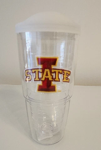 New Iowa State University  24 oz Plastic Tumbler w/Lid FREE SHIPPING Cover