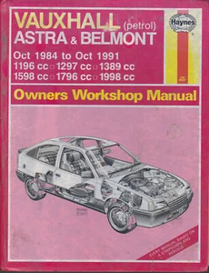 Vauxhall Astra & Belmont Petrol 1984-91 1196-1998cc Petrol - Haynes 1136 - Picture 1 of 2