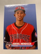 Abdiel Mendoza Card 2019 Hickory Crawdads Team Card