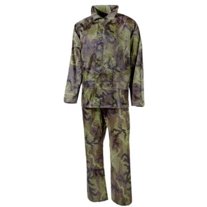 MFH 2 Piezas Impermeable Chaqueta Pantalones Ejército Pesca Czech Woodland Camo - Imagen 1 de 7