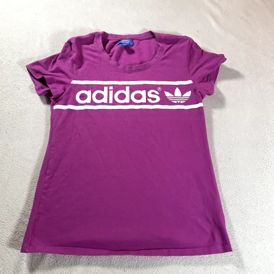 Adidas Shirt Youth Extra Large Purple Crew Neck Gym Workout Gym Outdoor Jog - Image 1 of 4