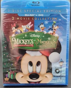 Mickey's Once Upon A Christmas Mickey's Twice Upon A Christmas Blu-Ray + DVD NEW - Imagen 1 de 4