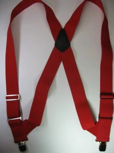 Men's Suspenders, Sidegrip with Snaps, Jumbo Clips or 2 Pin/Button On, USA Made - Picture 1 of 4