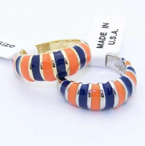 Navy Blue Orange RING Auburn Virginia Denver Illinois Cal Tigers Oilers State - Picture 1 of 4