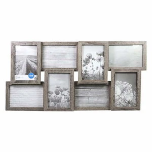 Mainstays 4x6 Picture Frame - 8 Opening Collage, Rustic Gray - Picture 1 of 6
