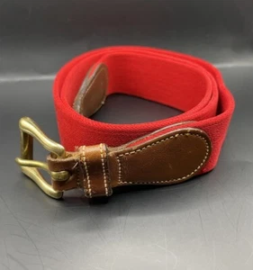 VTG Dooney & Bourke Red Elastic Slight Stretch Classic Designer Mens Belt 36w - Picture 1 of 7