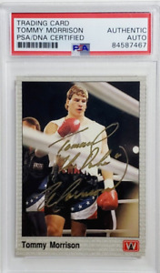 1991 AW Sports #117 Tommy Morrison Signed Rookie Card Autograph RC Auto PSA/DNA