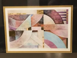 Richard Hall Medios Mixtos Originales Lámina de Oro Abstracto Arte Impresión Firmada a Mano - Imagen 1 de 11
