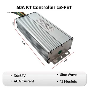 Ebike Brushless Motor Controller 36/52V 1500/2000W 12-FET 40A KT Sine Wave - Picture 1 of 6