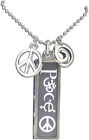 J222 - Peace 3pc Necklace Pendant Sticker Set w/ Charms Peace Symbol